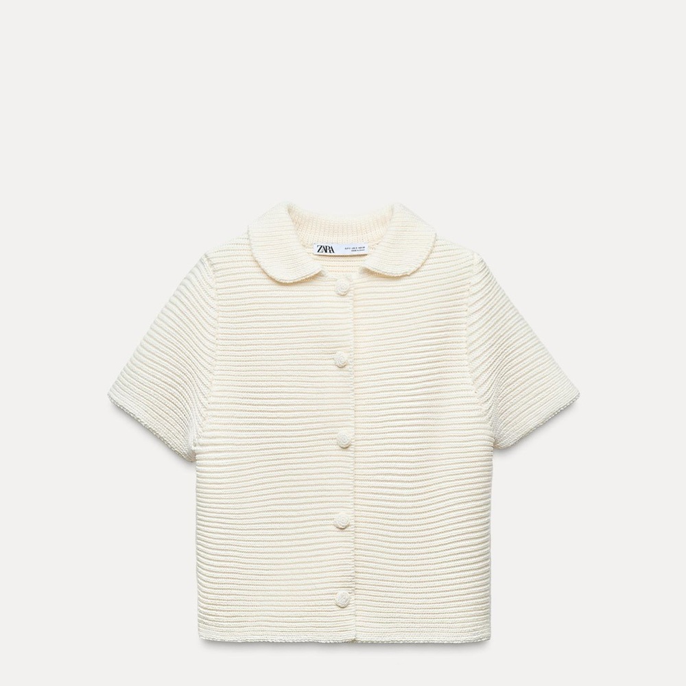 Zara chunky knit peter pan collar